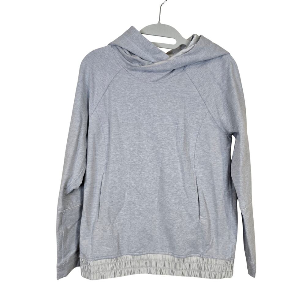 Women's Lululemon All Good Pullover Gray Athletic Hoodie | Size 6